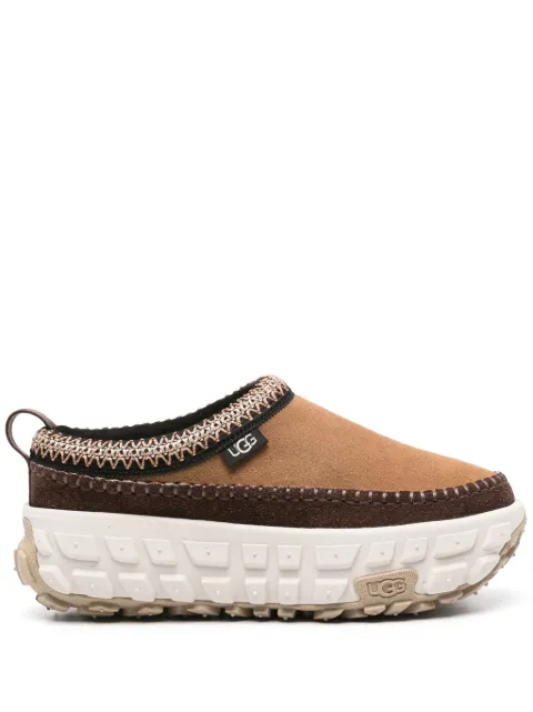 UGG Venture Daze embroidered suede slides Brown 1155650