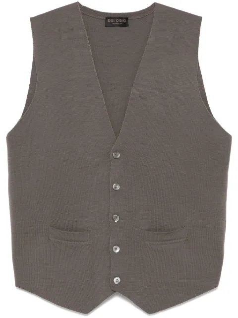 Dell'oglio V-neck fine-knit vest Grey PA0MPTWM14M