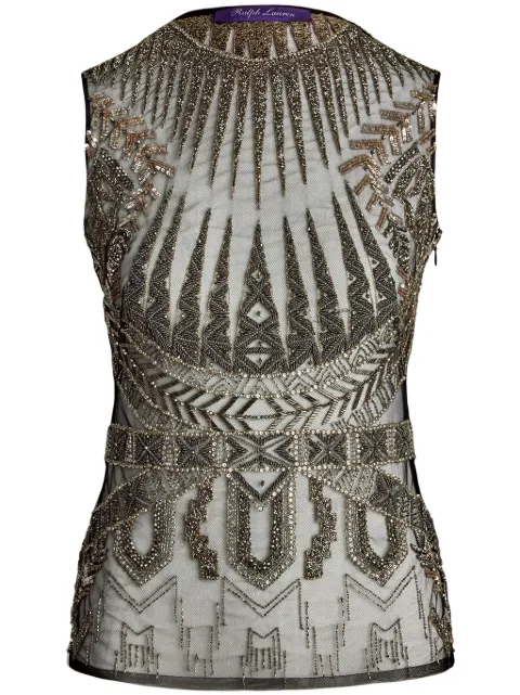 Ralph Lauren Collection bead-embellished top Black 290961584001