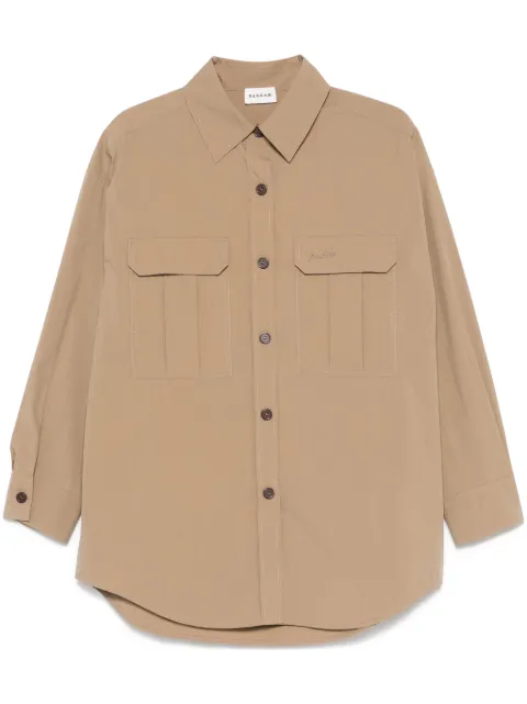 P.A.R.O.S.H. logo-embroidered shirt Neutrals NINJAD380629