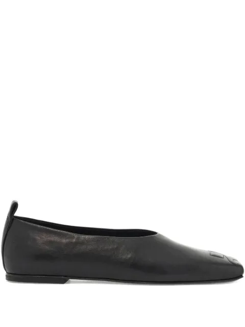 Courrèges logo-detail ballet flats Black 324SC105CR0052