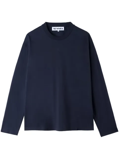 Sunnei logo-embroidered T-shirt Blue RTWXJER003JER0127941BLUSUNNEI