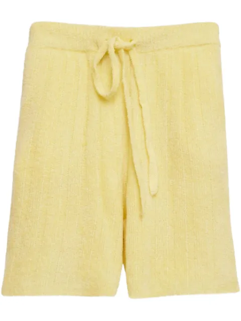 The Elder Statesman ribbed shorts Yellow 240551