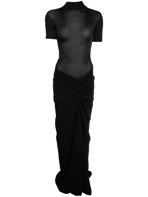 Christopher Esber ruched gown Black FUSIONRUCHEDTEEGOWNBLACK