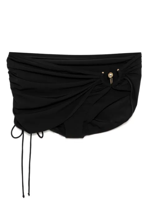 Christopher Esber Ruched Orbit Skirt Brief Black RUCHEDORBITSKIRTBRIEFBLACK