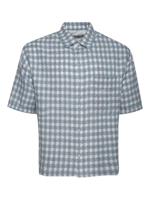 Nahmias checked short-sleeve shirt Blue W73S15G20430