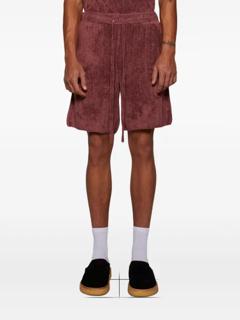 The Elder Statesman chenille shorts Red 240551