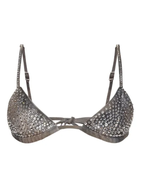 The Attico studded triangle bra Grey 238WCT00220