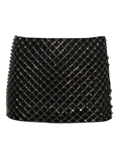 The Attico Cady crystal-embellished miniskirt Black 250WCS00269