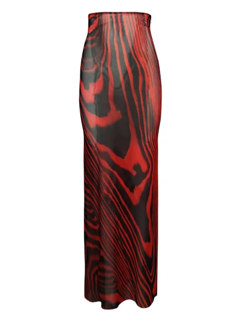 David Koma printed skirt Red RE25DK17SL