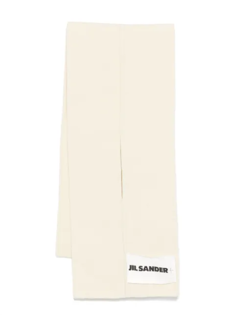 Jil Sander logo-patch scarf White J40TE0126J40020