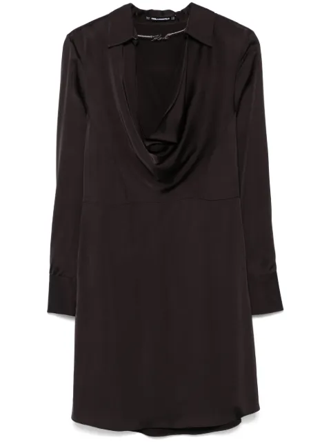 Karl Lagerfeld logo-chain detailed mini dress Black 246W1300999
