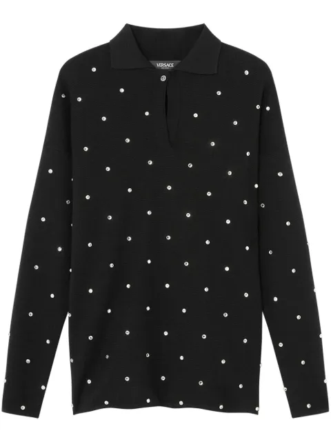 Versace Cielo Stellato polo sweater Black 10185871A12704