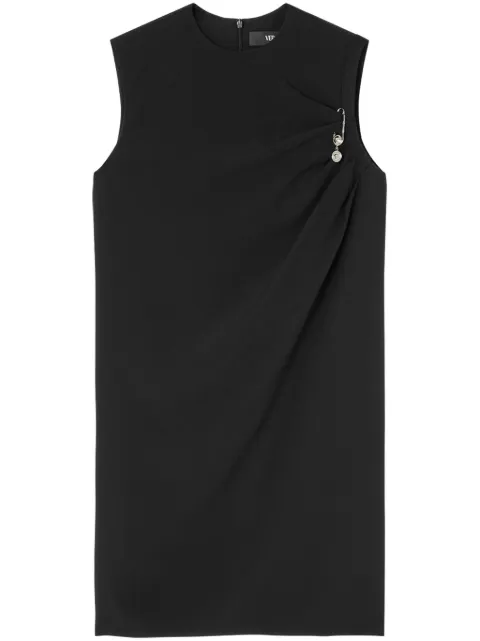 Versace Safety Pin satin midi shirt dress Black 10186231A12369