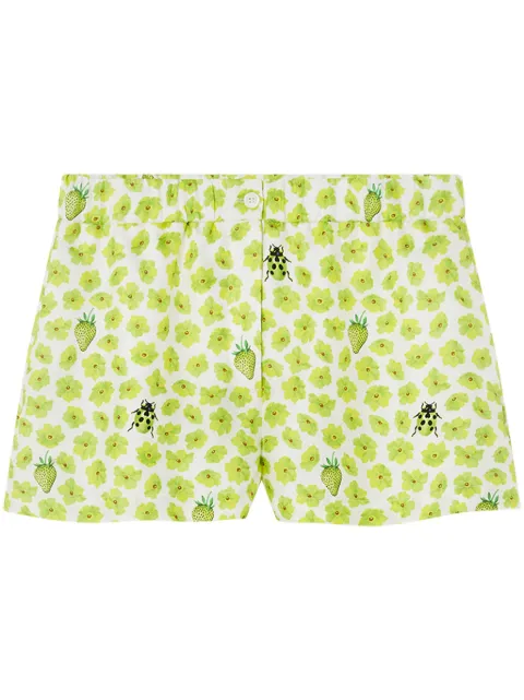 Versace Strawberry Garden silk boxer sorts White 10189481A13649
