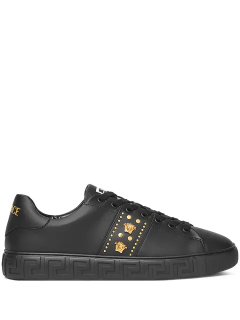 Versace Greca embellished nylon sneakers Black 10144601A13065