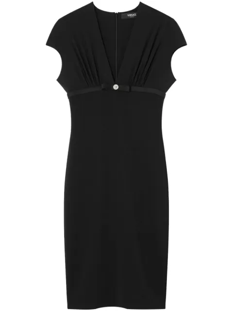 Versace deep-neck midi dress Black 10176421A13362