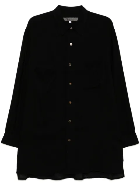 Yohji Yamamoto double collar shirt Black MOB01200BLK