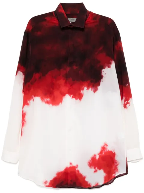 Yohji Yamamoto graphic-print shirt Red HOB53218