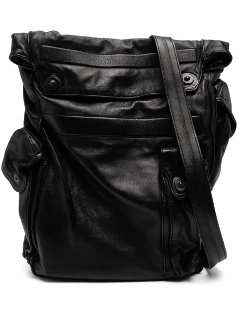 Julius coated large gasmask bag Black 879BGU2