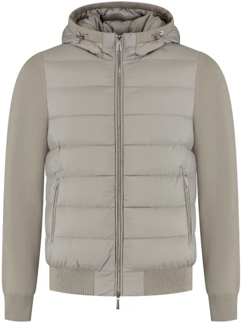 Moorer Lenz-S3L quilted hooded jacket Neutrals MOUGI101122TEPAE07U0102
