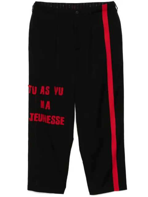 Yohji Yamamoto patchwork trousers Black HOP28120