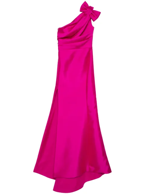 Amsale Mikado draped bodice Gown Purple P707M