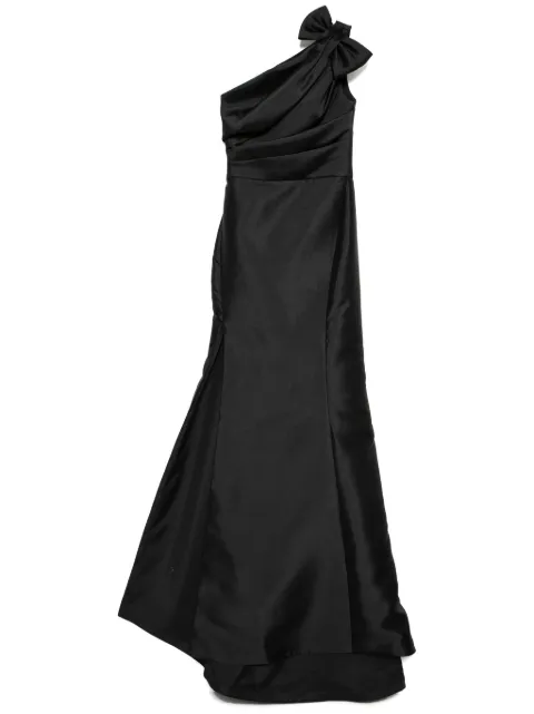 Amsale Mikado draped bodice Gown Black P707M