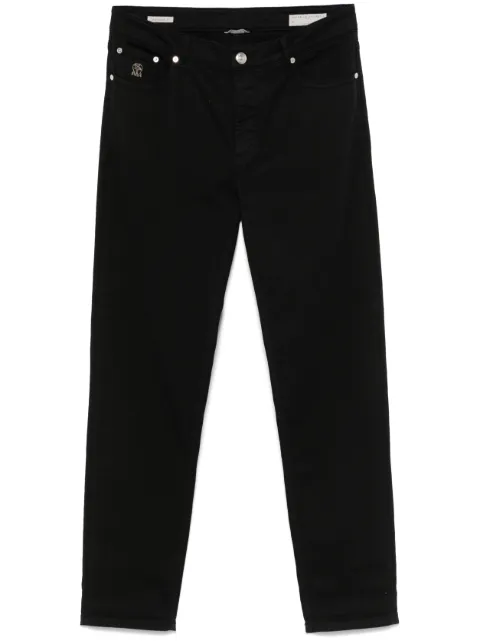 Brunello Cucinelli logo-embroidered jeans Black M277PD3210C101