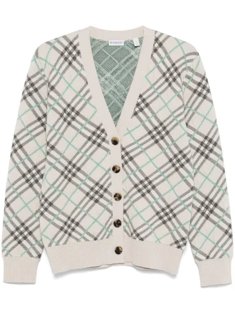 Burberry checked cardigan Grey 8101755