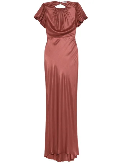 Parlor open-back maxi dress Brown 2025FF03