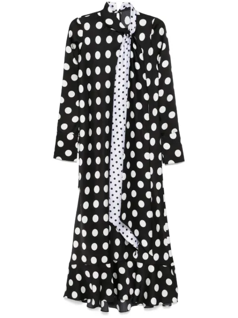 Parlor polka-dot maxi dress Black 2025FF05