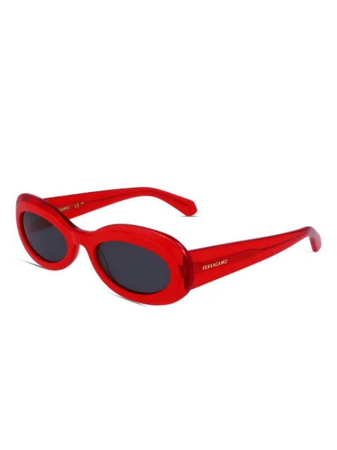 Ferragamo Eyewear oval-frame sunglasses Red SF2003S613