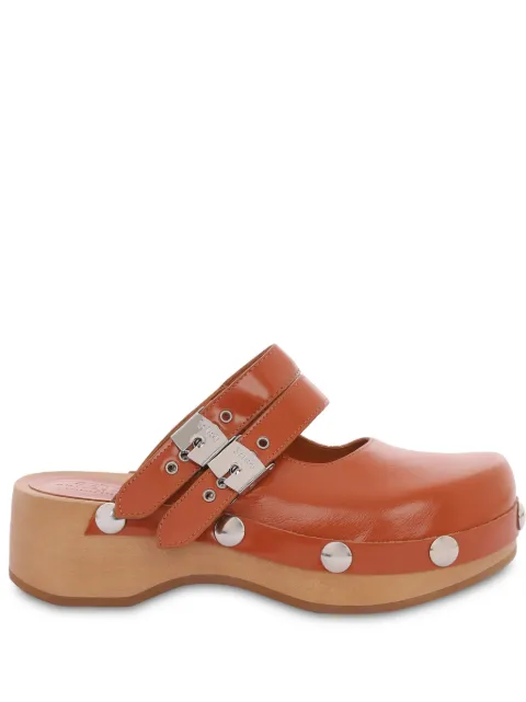 Philosophy Di Lorenzo Serafini double buckle mules Brown AEF251G32020775