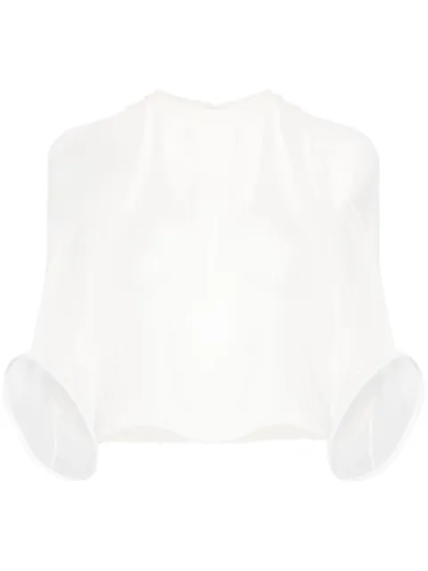 Atu Body Couture structured-cuffs blouse White AT25037