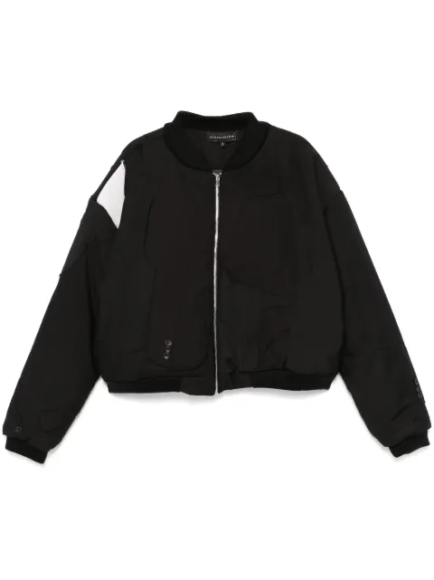 Who Decides War patchwork-design jacket Black FRAGMENTEDBOMBER