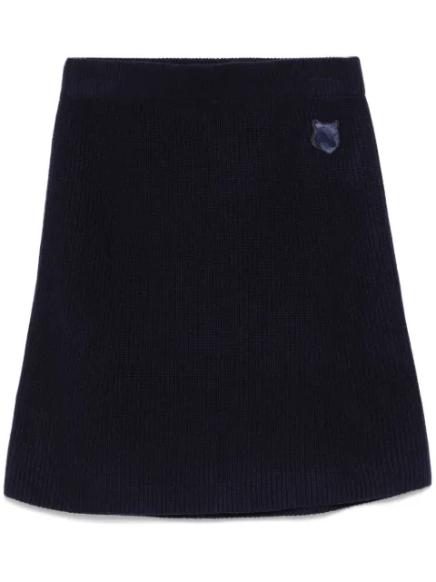 Maison Kitsuné Bold Fox Head mini skirt Blue NW01514KT1093