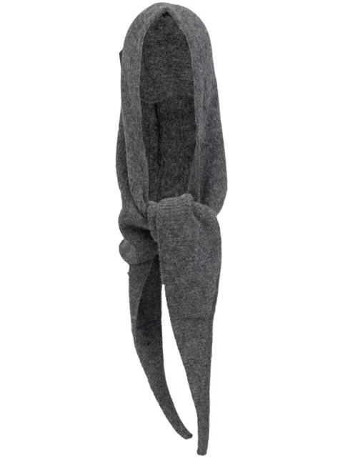 GANNI scarf knitted balaclava Grey A6475