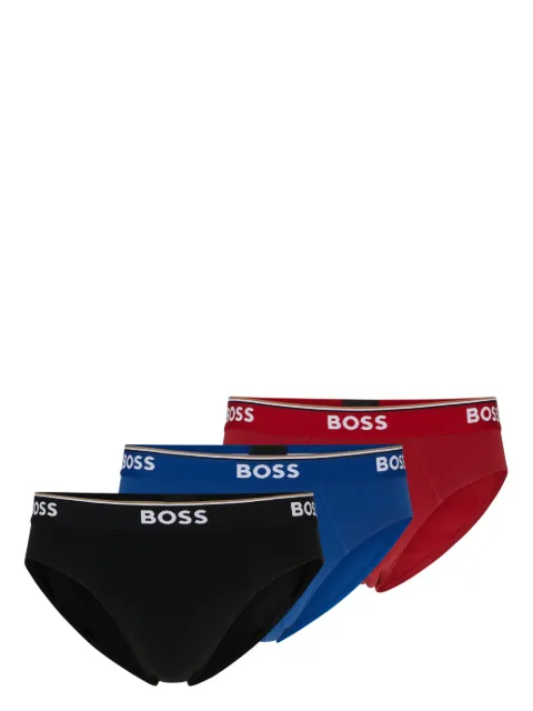 BOSS logo-print briefs (pack of three) Black 50475273
