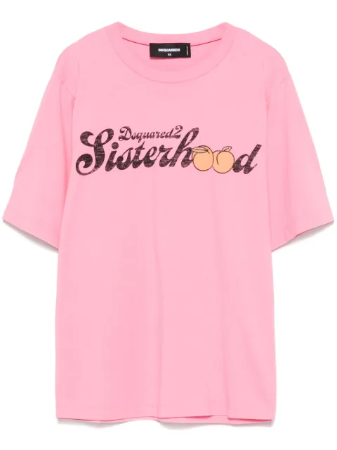 DSQUARED2 logo-print T-shirt Pink S72GD0540D20035