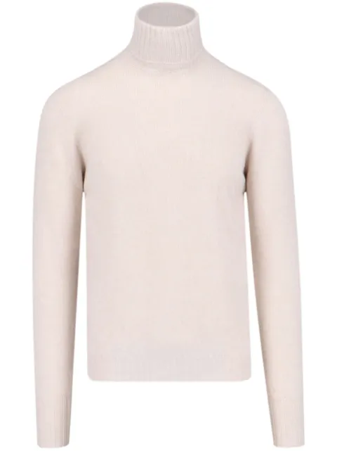 Drumohr roll-neck cashmere sweater Neutrals D4K104