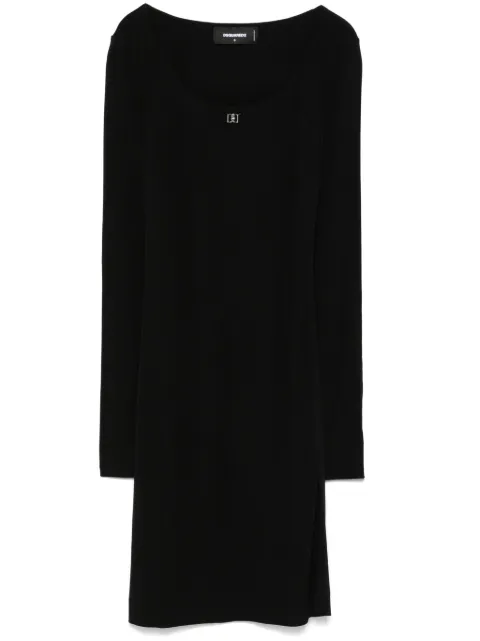 DSQUARED2 logo-plaque midi dress Black S72CV0586S24588