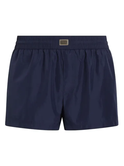 Dolce & Gabbana logo-plaque swim shorts Blue M4F35TONR46