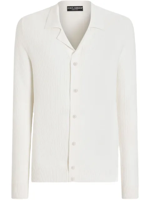 Dolce & Gabbana ribbed cardigan White GXVB9TJBCFP