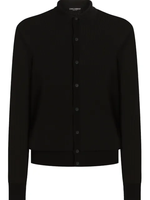 Dolce & Gabbana ribbed-knit shirt Black GXVB3TJBCFO