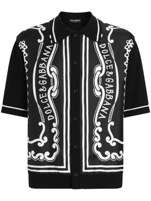 Dolce & Gabbana bandanna-print shirt Black GXV90TJFMKT