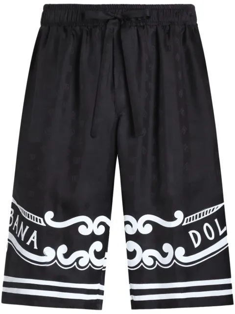 Dolce & Gabbana logo-print bermuda shorts Black GV37ATGI979