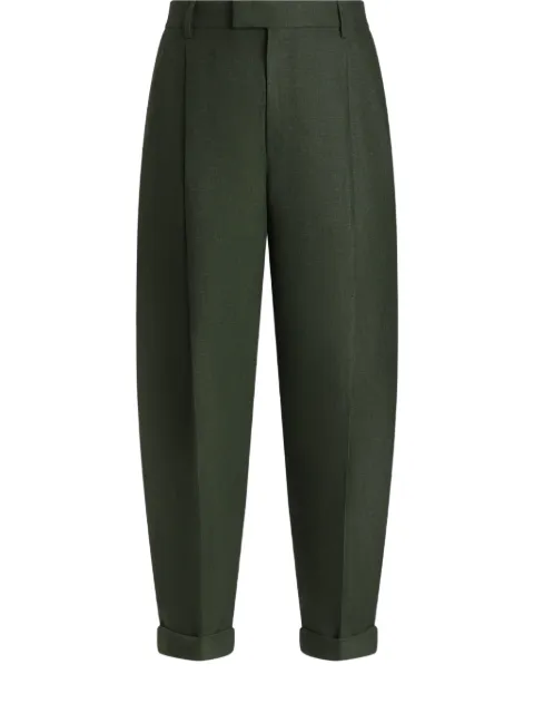 Dolce & Gabbana turn-up hem trousers Green GP114TFU4MC