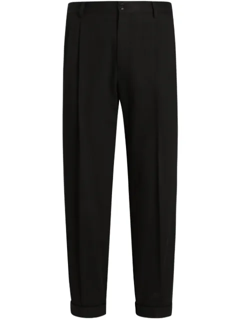 Dolce & Gabbana folded-edge trousers Black GP10DTFUFNV