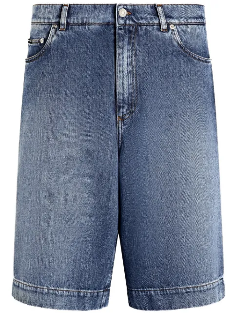 Dolce & Gabbana logo-embroidered denim shorts Blue GP0T2ZG8MK5